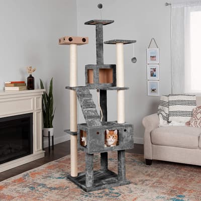 Furhaven Tiger Tough Cat Tree House Condo - Best Cat Trees for Apartments