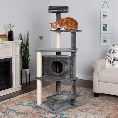 Furhaven Pet Cat Tree Perch Entertainment Furniture - Best Cat Trees for Apartments
