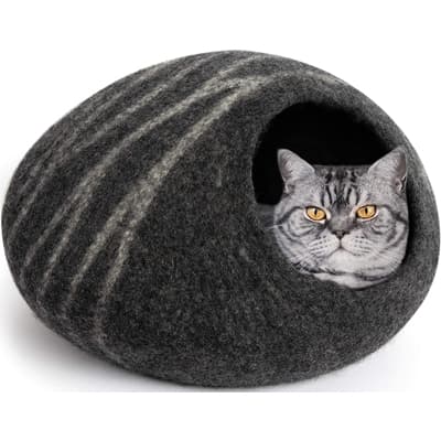 MEOWFIA Premium Cat Bed Cave - Best Heated Cat Beds