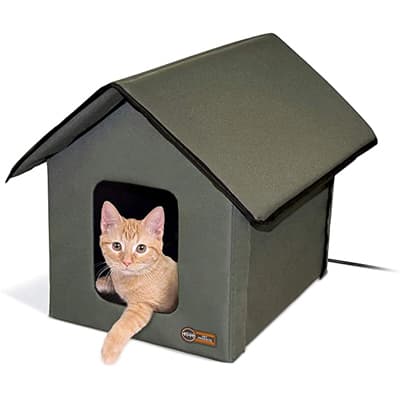 K&H PET PRODUCTS Outdoor Heated Kitty House Cat Shelter Inches - Best Heated Cat Beds