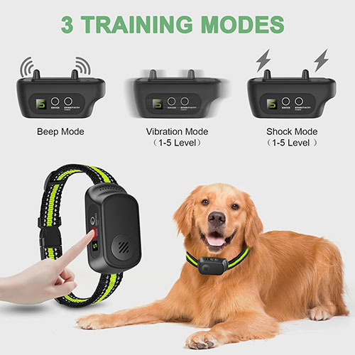 CZCCWD Rechargeable Dog Bark Collar with Beep Vibration and Shock