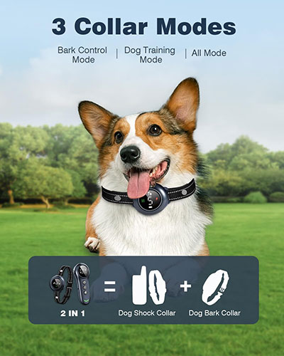 Colofrog 2-in-1 Dog Shock Collar & Dog Bark Collar