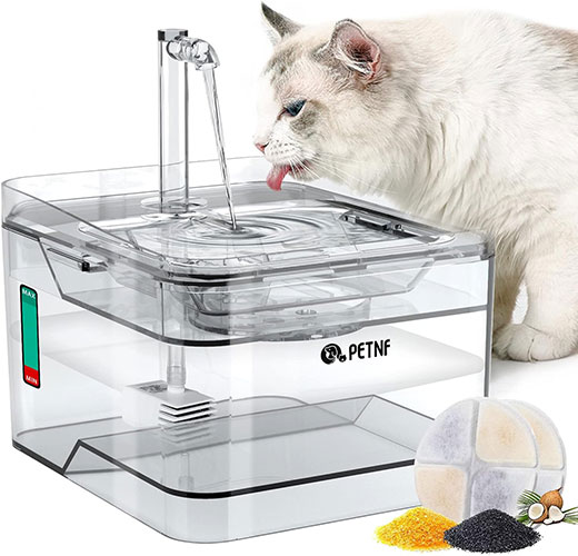 PETNF Transparent Pet Water Fountain