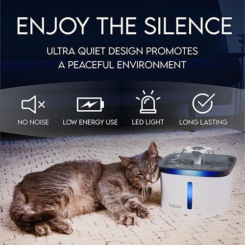 Veken Automatic Cat Water Fountain