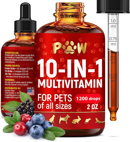 Golden Paw - Liquid Multivitamin for Dogs with Glucosamine