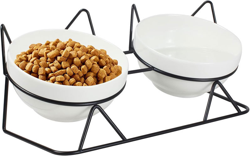Elevated Ceramic Cat Bowls