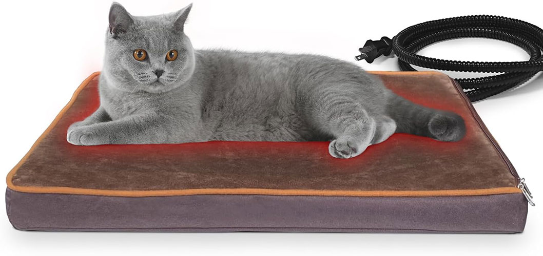 NAMOTEK Outdoor Heated Pet Bed for Cats