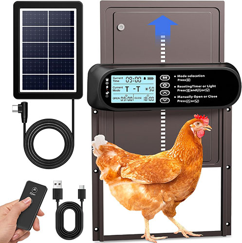 Nolonly Automatic Chicken Coop Door Solar Powered